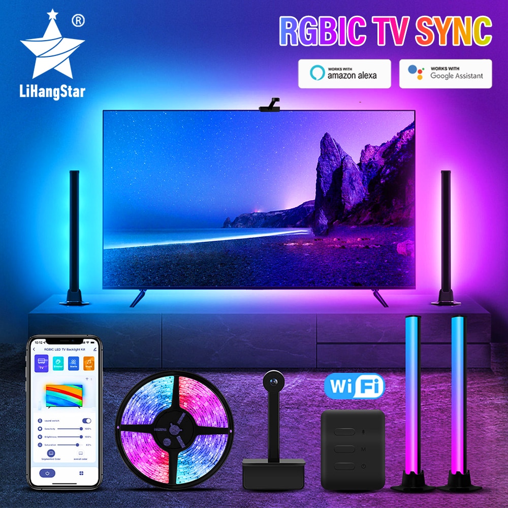 LED  ī޶ TV ȭ ȭ  RGBIC WiFi ..